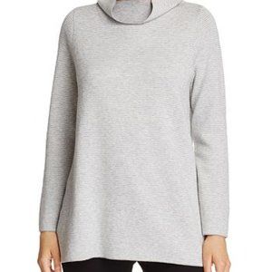 2-in-1 Eileen Fisher cashmere blend Reversible Funnel Neck Tunic Sweater - L/G